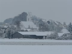 Kirche Adelshausen im Winter